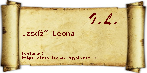 Izsó Leona névjegykártya